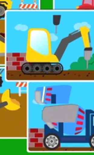 Baufahrzeuge - Kipper und Bagger für Kinder mit Aktivitäten, Puzzles, und Interaktive Spiele 3