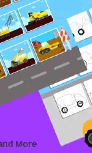 Baufahrzeuge - Kipper und Bagger für Kinder mit Aktivitäten, Puzzles, und Interaktive Spiele 4