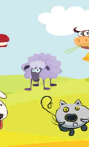Aktiv-Spiel Für Kinder Über den Bauernhof - Tiere Füttern Lernen Wie Kuh, Hund, Schaf, Pferd, Katze, Kaninchen 3