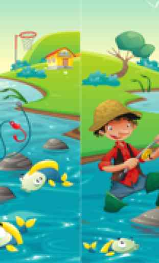Angel-Spiel für Kleinkinder im Alter von 2 bis 5: Spiele, Puzzles und Rätsel für Kindergarten, Vorschule oder Schule. Lernen mit Meer, Wasser, Fische, Fischer und Angelrute 2