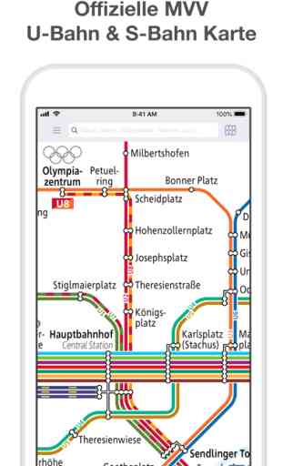 U-Bahn München - Karte & Route 1