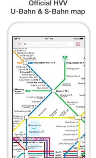 Hamburg Metro - Karte & Route 1