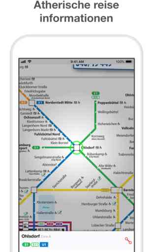 Hamburg Metro - Karte & Route 2
