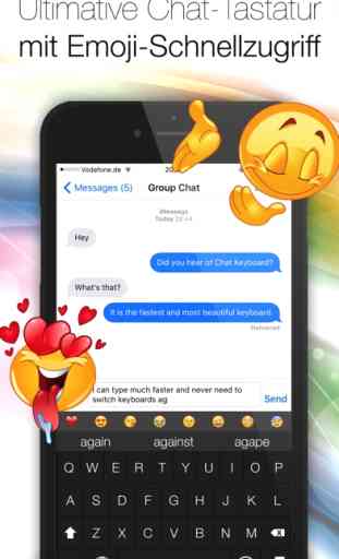 Chat Tastatur - Neue Emojis, tolle Sticker, Emoji-Shortcuts, eigene Fotos als Hintergrund für WhatsApp, Messenger, Facebook... 1