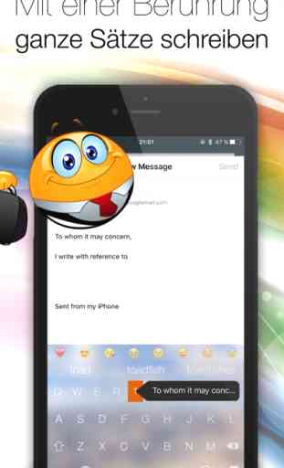Chat Tastatur - Neue Emojis, tolle Sticker, Emoji-Shortcuts, eigene Fotos als Hintergrund für WhatsApp, Messenger, Facebook... 3