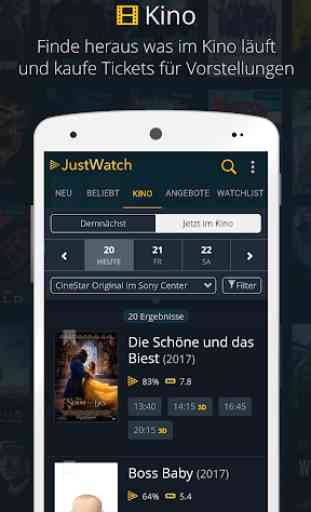 JustWatch - Suchmaschine für Streaming und Kino 2