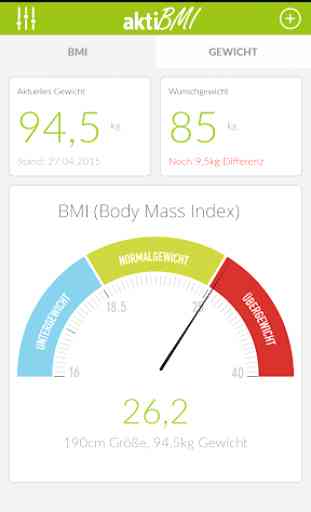 BMI Rechner & Gewichtstagebuch 1