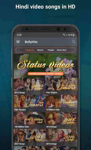 BollyHits: Bollywood Hindi video songs HD & Status 1