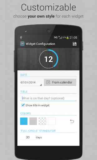 Countdown Zähler - App Widget 3