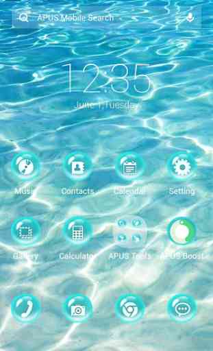 Pure Water-APUS Launcher theme 1