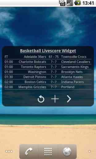 Basketball Livescore Widget 4