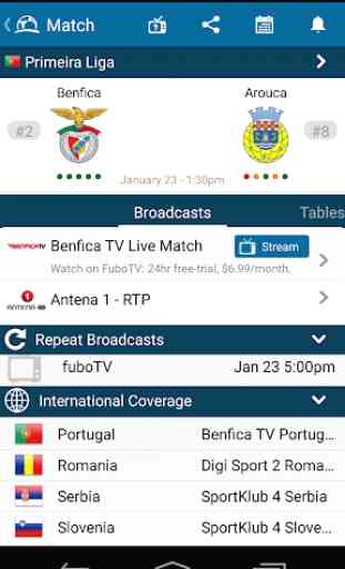 Die Live TV Fußball App 3