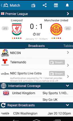 Die Live TV Fußball App 4