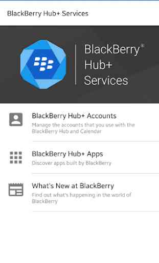 Dienste des BlackBerry Hub+ 1