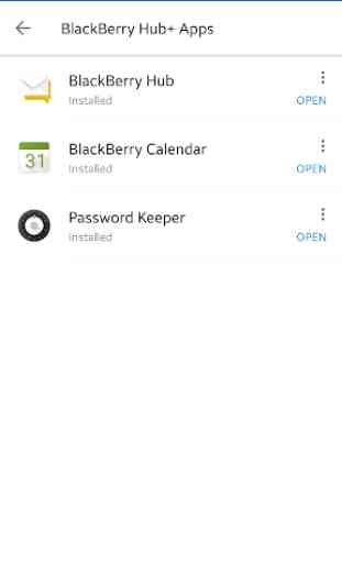 Dienste des BlackBerry Hub+ 2