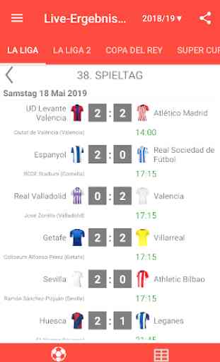Live-Ergebnisse für La Liga 2019/2020 3