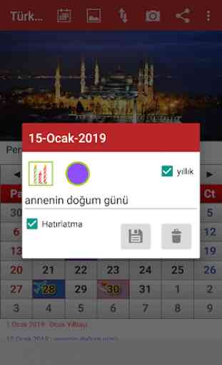 Türkiye Takvimi 2019 2