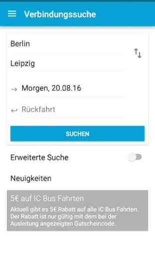Busliniensuche: Fernbus App 1