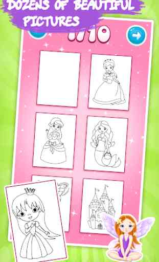 Malbuch für Kinder: Prinzessinnen 2