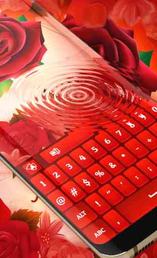 Rote Rosen-Tastatur 4