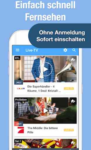 TV.de Live TV App Fernsehen 1