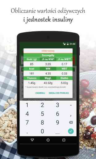 VitaScale kalkulator kalorii i wymienników 2