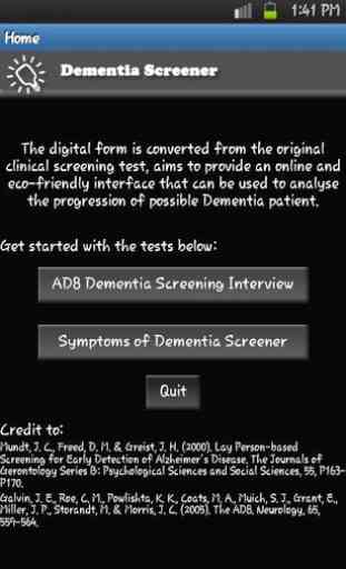 Dementia Screener 1
