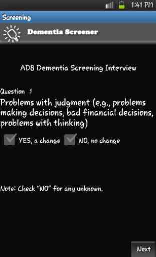 Dementia Screener 2