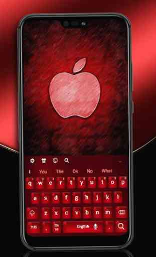 Roter Apfel - Thema für Tastatur  2