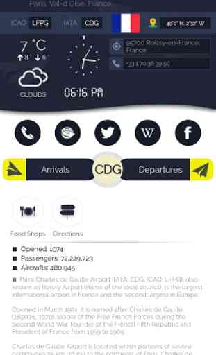 Charles de Gaulle Airport (CDG) + Flight Tracker 1
