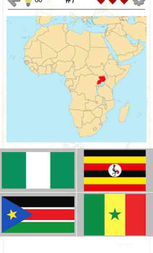 Die Länder Afrikas - Flaggen und Karte Quiz 1