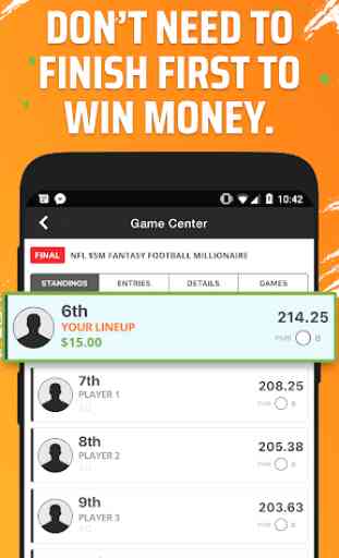 DraftKings - Daily Fantasy Football for Cash 3