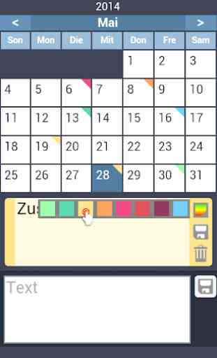 Kalender mit Farben 3