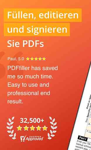 PDFfiller: Editieren und Unterschreiben Sie PDFs 1