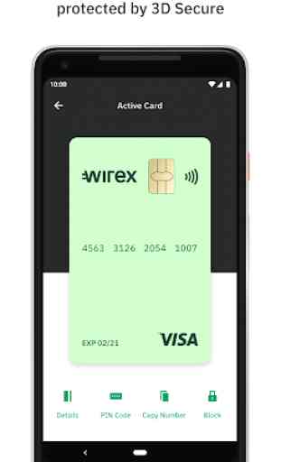 WIREX Bitcoin/Krypto/Fiat-Konto und Visa-Karte 3