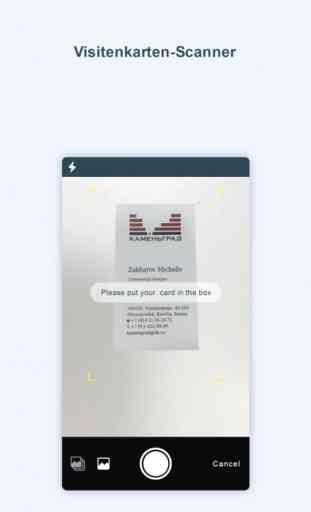 Visitenkarten Scanner-OCR Card 1