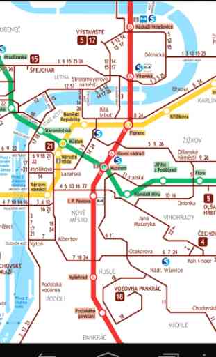 Prager Metro und Tram Map 2019 1