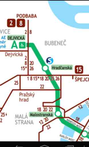 Prager Metro und Tram Map 2019 2