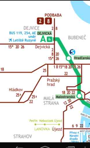 Prager Metro und Tram Map 2019 4