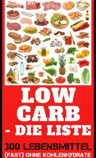 Low Carb Liste - Abnehmen ohne Kohlenhydrate und Diät 1