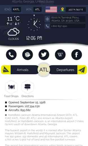 Atlanta Airport (ATL) Info + Flight Tracker 1
