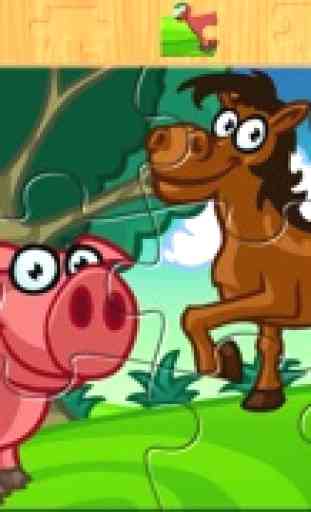 Tiere auf dem Bauernhof - Tier Puzzle für Kinder 1