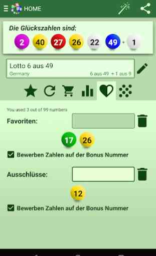 Lotteriestatistik und Lotterie-Generator 4