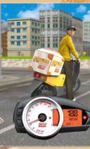 3D-Burger Boy Simulator - Crazy Motorrad-Fahrer und Lieferbiker Reiten Simulation Abenteuerspiel 3