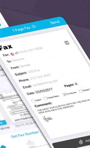 iFax fax app: Fax from iPhone 2