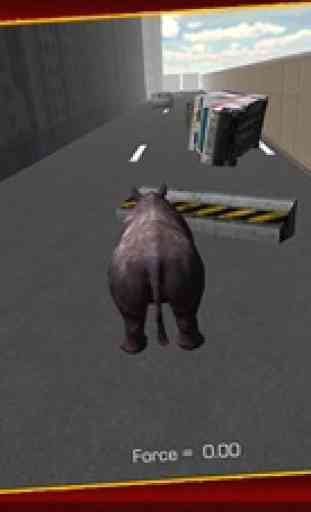 3D Rhino Simulator - Wildes Tier-Simulator und Simulationsspiel, die Stadt zu zerstören 4
