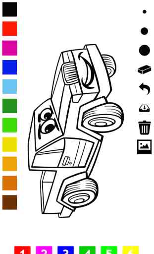 Malbuch der Autos für Kinder: Rennwagen, Auto, Bus, Traktor, LKW, Rennauto und mehr mit diesem Spiel zeichnen, malen und ausmalen lernen. Gratis-Lernspiel für Jungen! 3