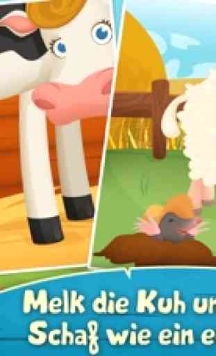 Dirty Farm: Tiere & Spiele für kinder ab 2-3+ 2