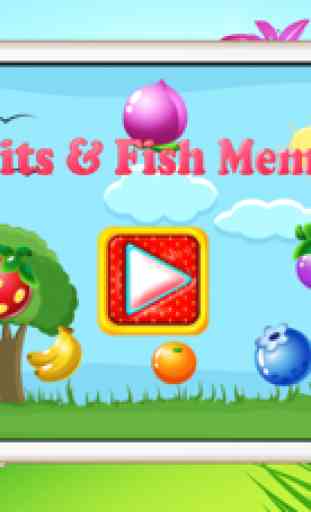 Obst und Fisch Vorschule Educational Passende Spiele für Kinder 1