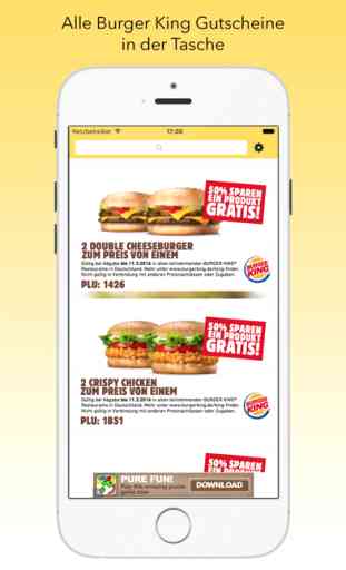 Gutscheine Burger King - Burger King Coupons 1